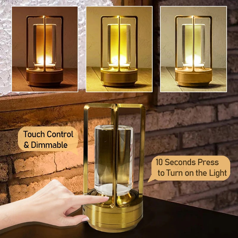 LumiTouch™ Retro LED Cordless Table Lamp