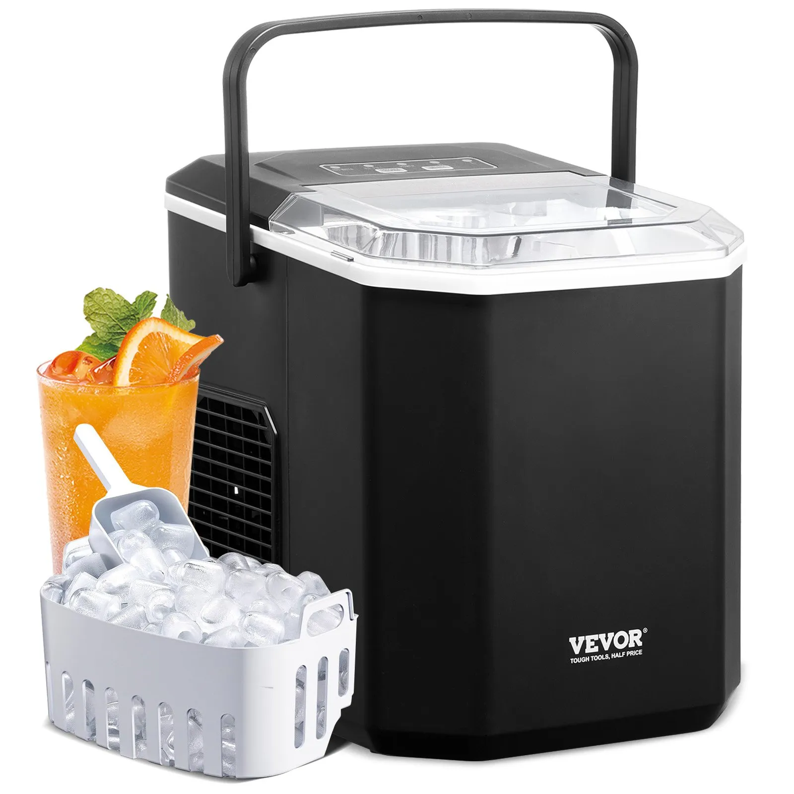 VEVOR Countertop Ice Maker, 9 Cubes in 6 Mins